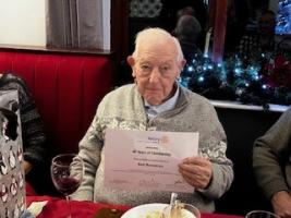 Bob Bateman receiving his 40 Years' Service Award